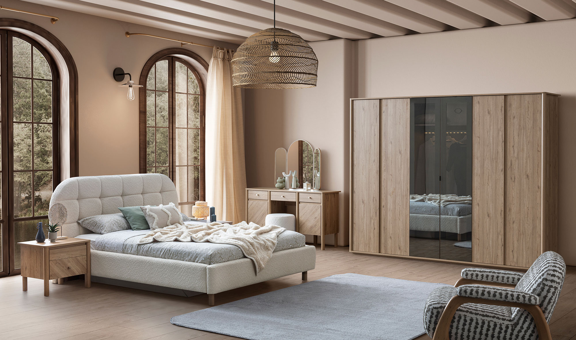 Mona Bazalı Yatak Odası